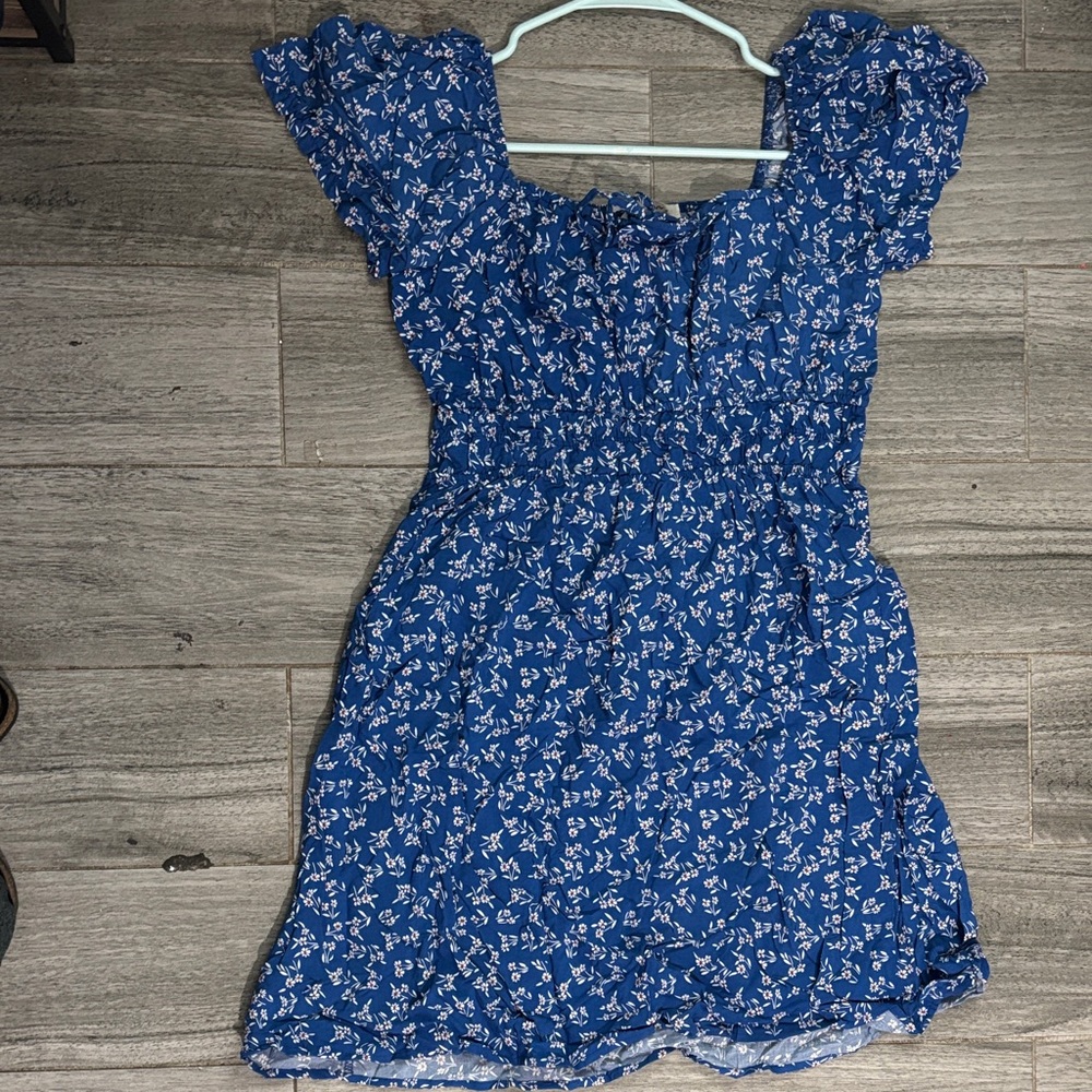 Passport Blue Floral Rayon Top